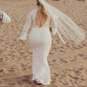 Show me your Mumu white lace, Natalie Maxi dress
